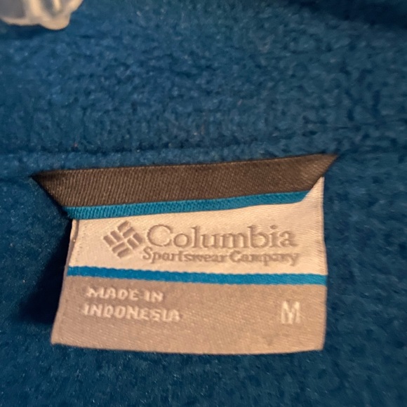 Columbia Full Zip Long Sleeve Fleece Royal Blue Jacket - Picture 2 of 2